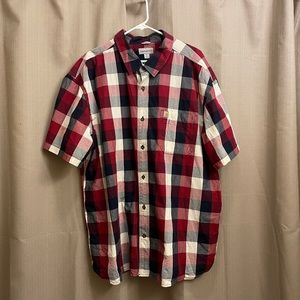 Men’s 4XL Carhartt Short Sleeve Buffalo Plaid Button Down
